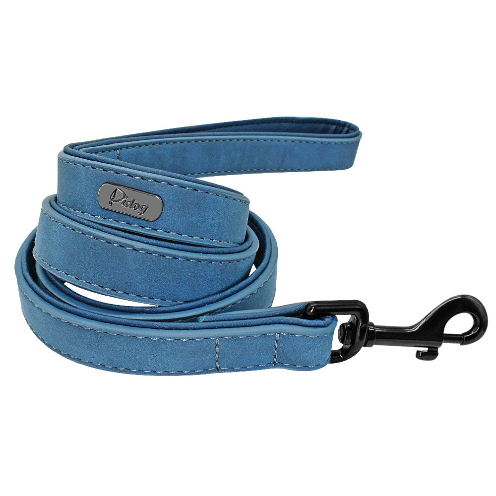 4 ft Puppy Leather Leash, Durable Leather Check Pattern Leash with Metal  Buckle, Soft Padded Handle for Comfort, Perfect Leashes for Small and  Medium